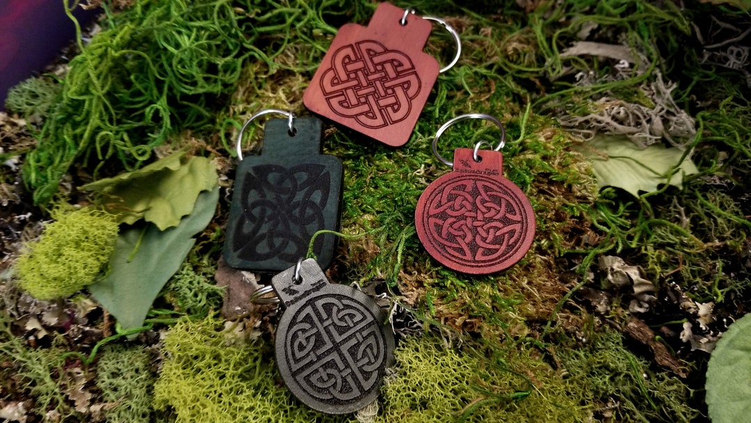 Various Leather Keychains, Celtic Knot Collection - Etsy