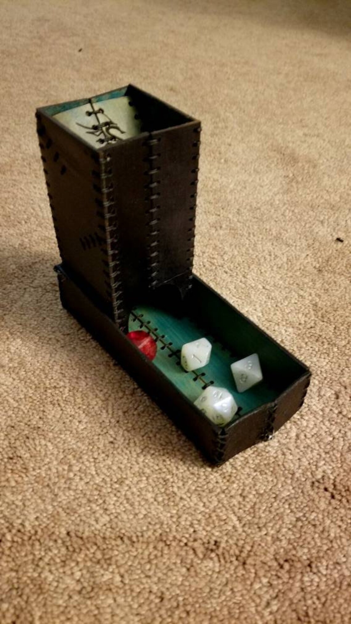 Leather Folding Dice Tower Etsy
