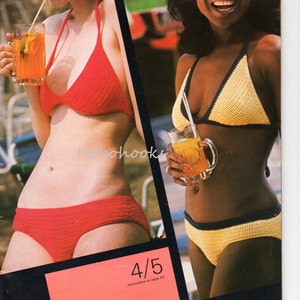 Womens crochet bikini CROCHET PATTERN PDF ladies bikinis in 2 styles - 30 to 36 inch bust - 4 Ply  Crochet pattern  instant download