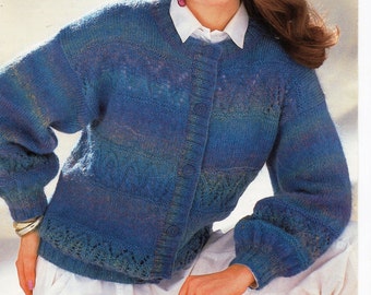 Womens Cardigan Knitting Pattern PDF Ladies 30 32 34 36 38 - Etsy UK