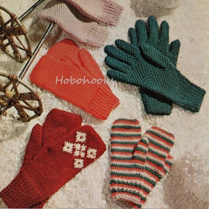 womens mens adult gloves knitting pattern pdf download mittens mitts fingerless 2 Needles small med large DK  pdf instant download