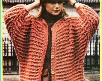 womens crochet coat crochet pattern pdf super chunky ladies crochet jacket 83-97cm super chunky super bulky 16 ply pdf instant download
