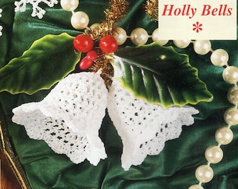 Crochet Christmas Decoration pattern Bells Crochet pattern PDF download Christmas tree ornament crochet cotton 3ply 3.5x3.5" pdf download