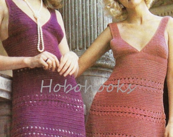 Womens Crochet Dress Pattern, Long or Short Length (PDF Download)