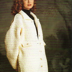 womens crochet jacket crochet pattern pdf ladies crochet coat cardigan 30-40&quot; super chunky pdf instant download