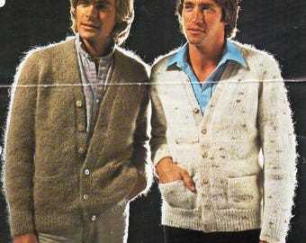 Vintage 1960s Baggy Shag by Lord Jeff Mohair Knit Cardigan Sweater