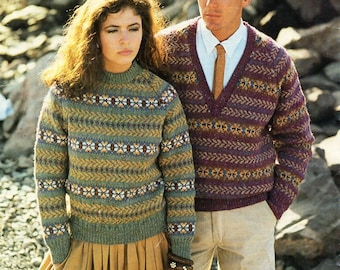 Hand Knitted Pure Wool Fair Isle or Icelandic Sweater - Etsy Norway