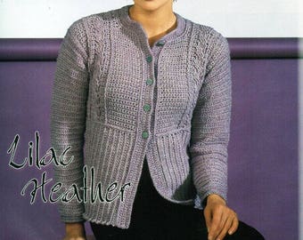 vintage womens crochet jacket pattern crochet pattern pdf | Etsy