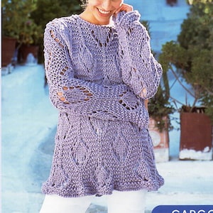 Womens Tunic Sweater Knitting Pattern PDF Download Ladies - Etsy UK