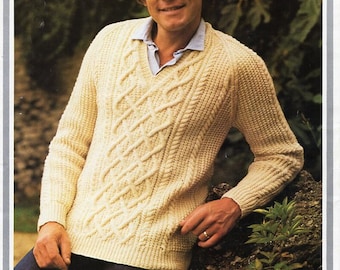 <専用>Vintage Aran Knit Men's Aran Knitwear | Winter Layering from Joseph Turner