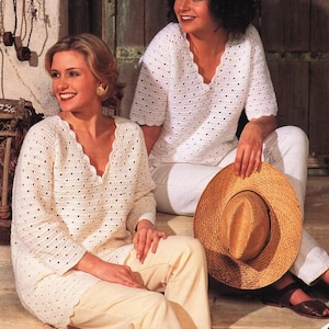 womens crochet sweater crochet pattern pdf ladies crochet jumper tunic short / long sleeve 30-44&quot; DK light worsted 8ply pdf instant download