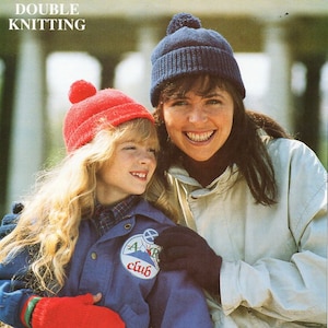 hats and gloves knitting pattern pdf womens mens childrens gloves cap mitts fingerless gloves 7yrs-adult DK lt worsted 8ply instant download