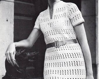 Vintage 70s Crochet Sweater Pattern, Ladies Blouse Top (PDF Download)