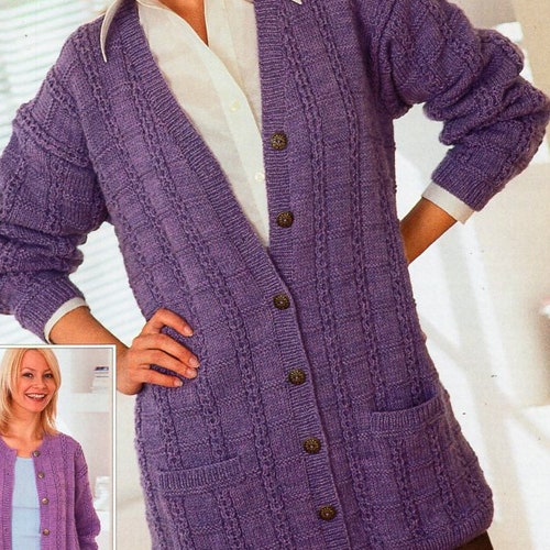 loose cardigan knitting pattern
