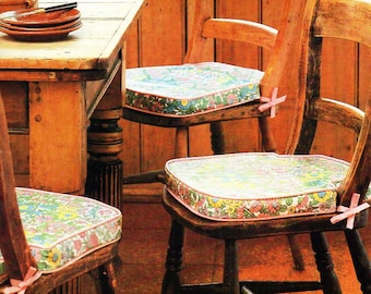 chair cushions sewing pattern PDF tutorial instructions to make padded seat cushions pdf instant download