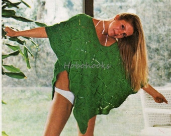 Crochet Granny Square Poncho Pattern, Ladies 81-96 cm (PDF Download)