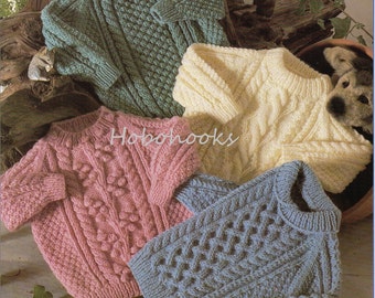 Baby Toddler Childrens Aran Cable Cardigans And Sweaters