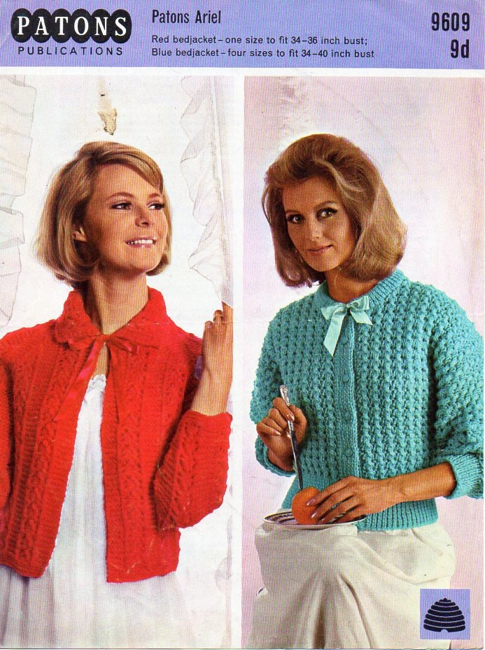 Womens Bedjacket Knitting Pattern Pdf 