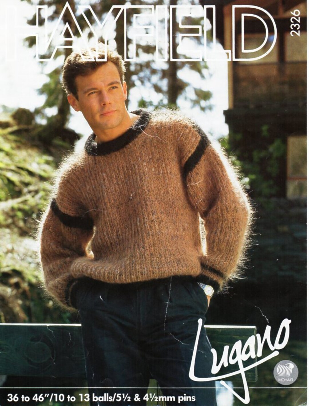 Mens Mohair Sweater Knitting Pattern Pdf Mens Mohair Jumper 3646