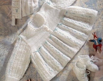 Vintage Baby Matinee Set Knitting Pattern (PDF Download)
