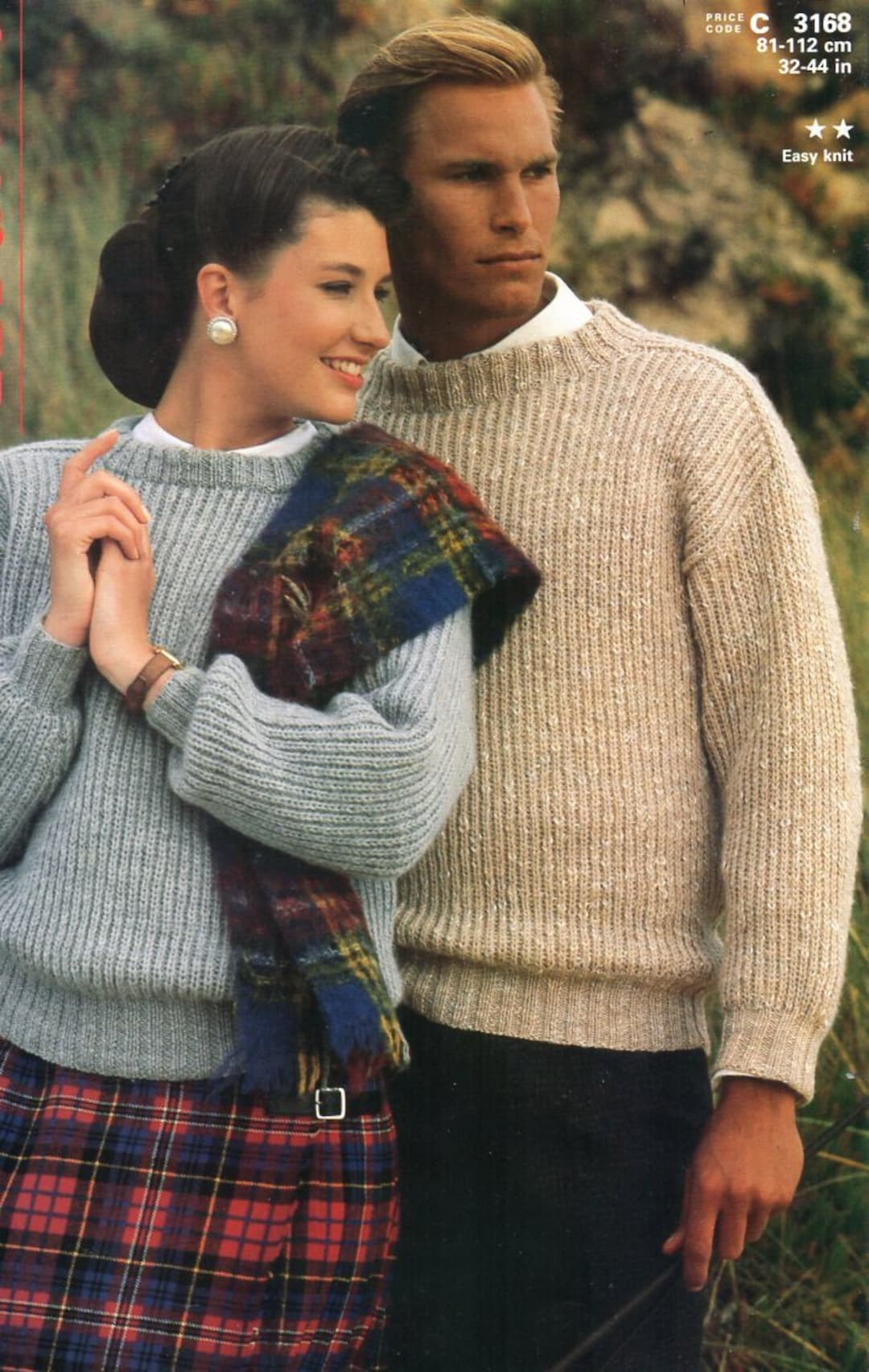 Adams Knitted Fishermans Rib Sweater, Cream