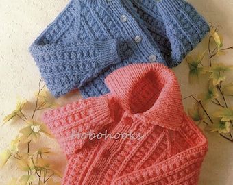 Childrens Cardigan Knitting Pattern Pdf Childs Jacket With Collar Collared Cardigan 22-28 Chunky Bulky 12ply Pdf Instant Download - Etsy