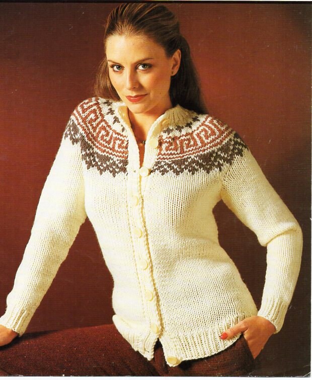 Vintage Womens Fair Isle Cardigan 