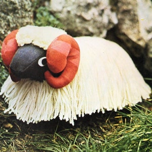 vintage ram sewing pattern pdf full size pattern sheep toy plush toy 15 inches long pdf instant download