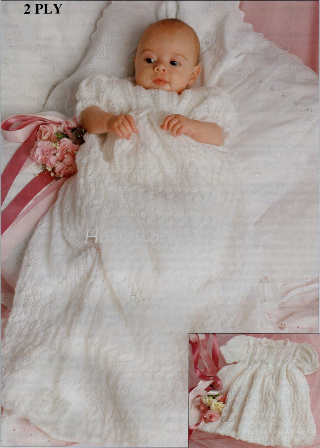 Baby Christening Dress Knitting Pattern PDF Baby Baptism Gown Baby ...