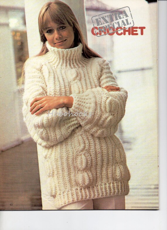 Ladies crochet jacket and knitted dress pattern in worsted 0082
