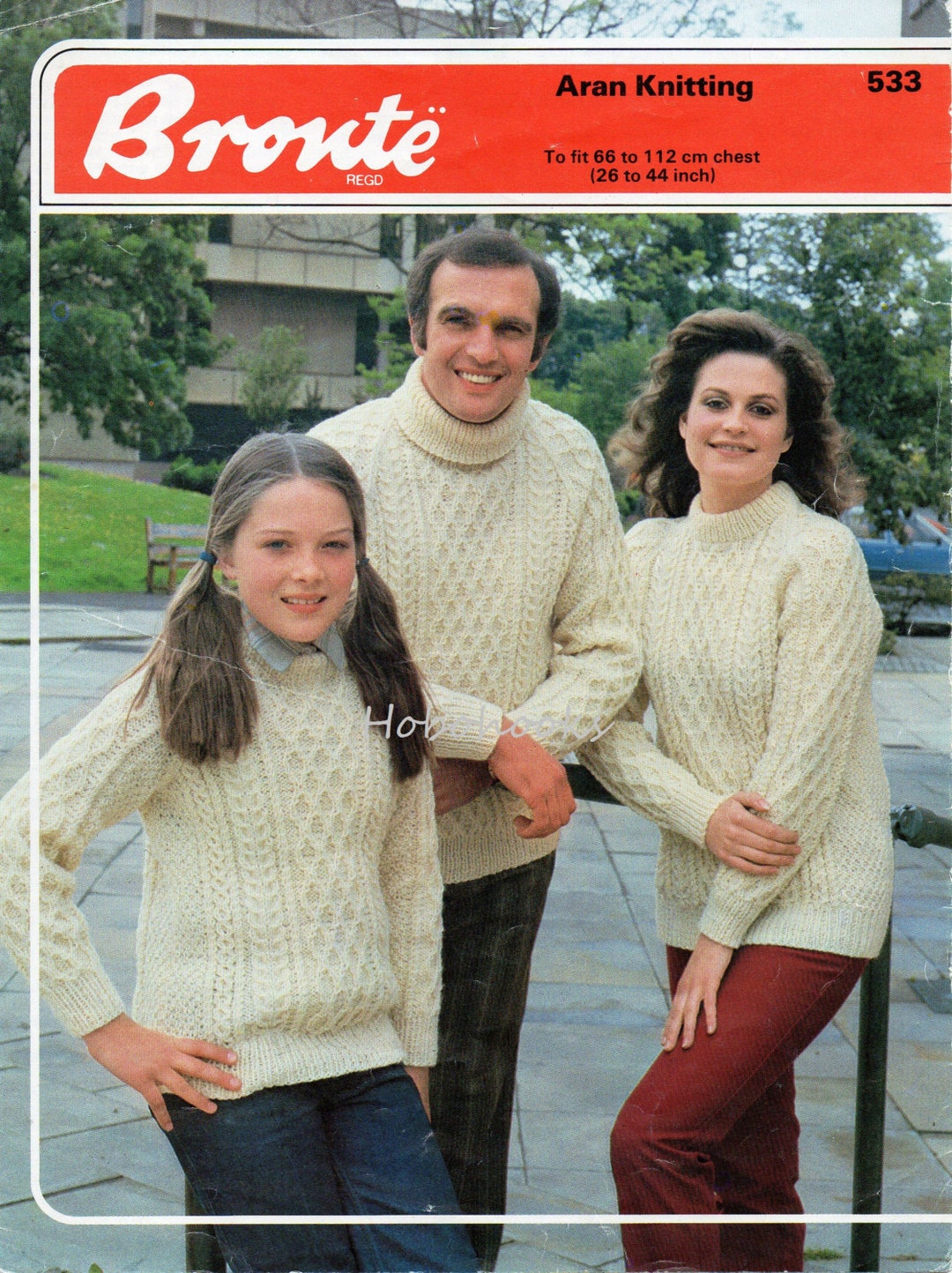 Vintage Aran Sweater Knitting Pattern Pdf Cable Jumper Adult Children ...