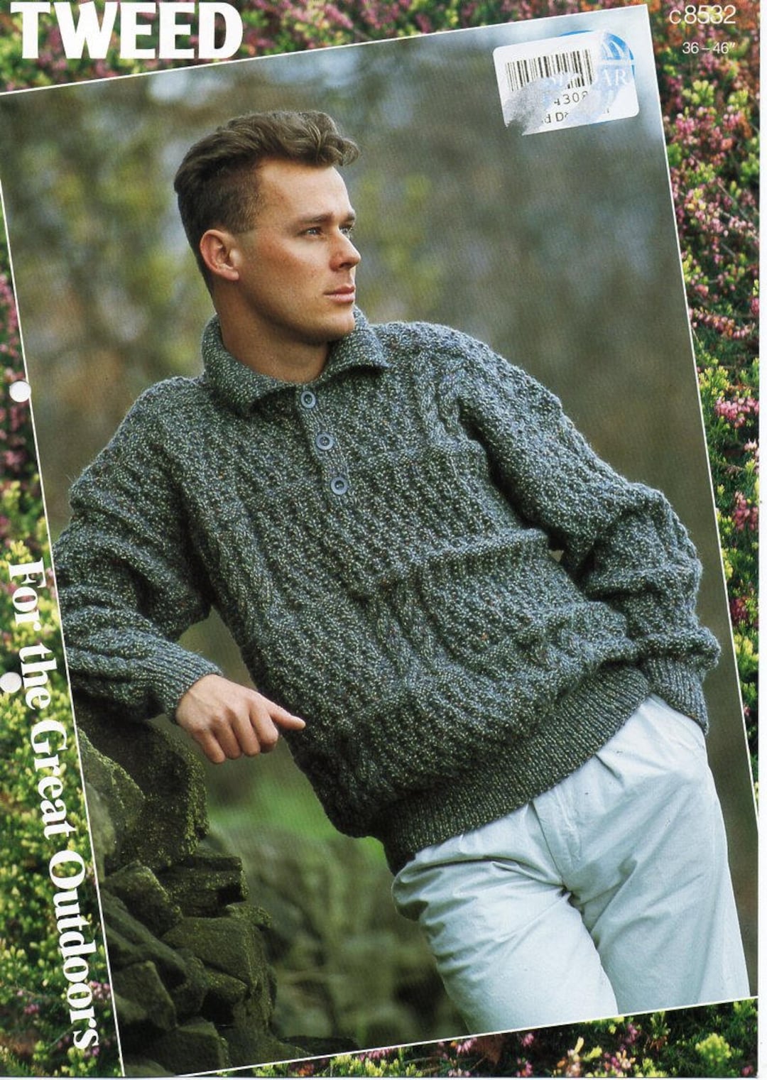 Mens Polo Shirt Sweater Knitting Pattern Pdf Mens Textured Cable ...