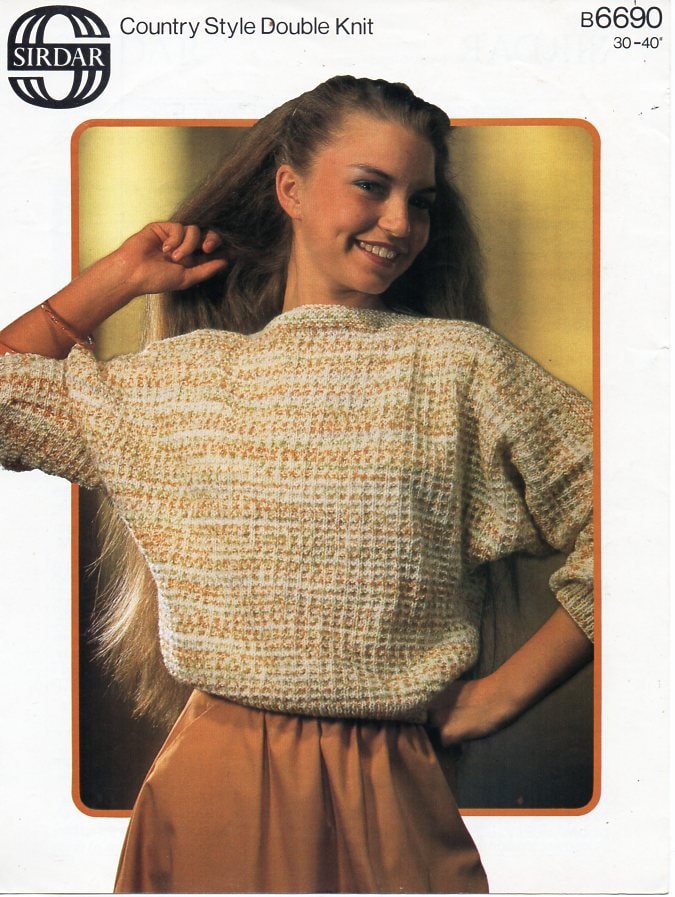 Womens Dolman Sweater Knitting Pattern Pdf Ladies Dolman Sleeve