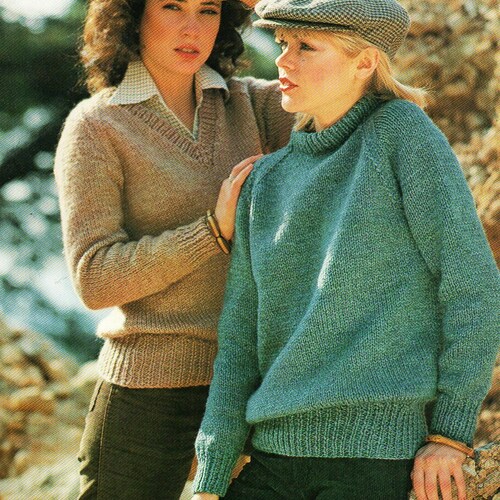 Ladies Chunky Sweaters Knitting Pattern 