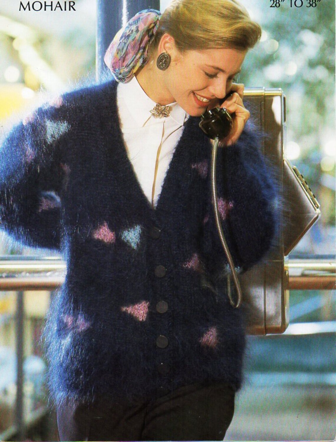 Womens Mohair Cardigan Knitting Pattern Pdf Ladies Mohair Etsy UK