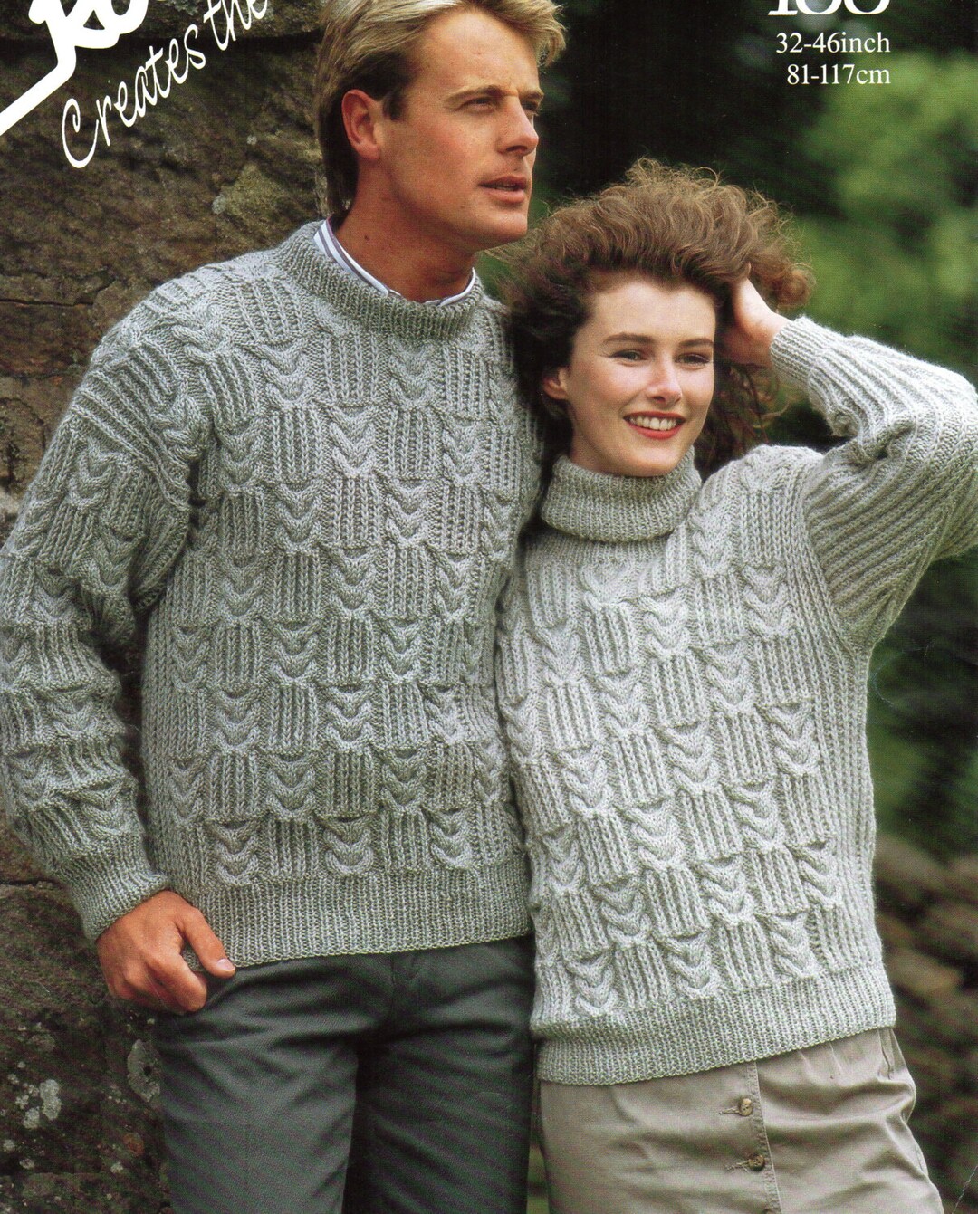 Womens / Mens Aran Jumper Knitting Pattern PDF Ladies Cable Sweater ...