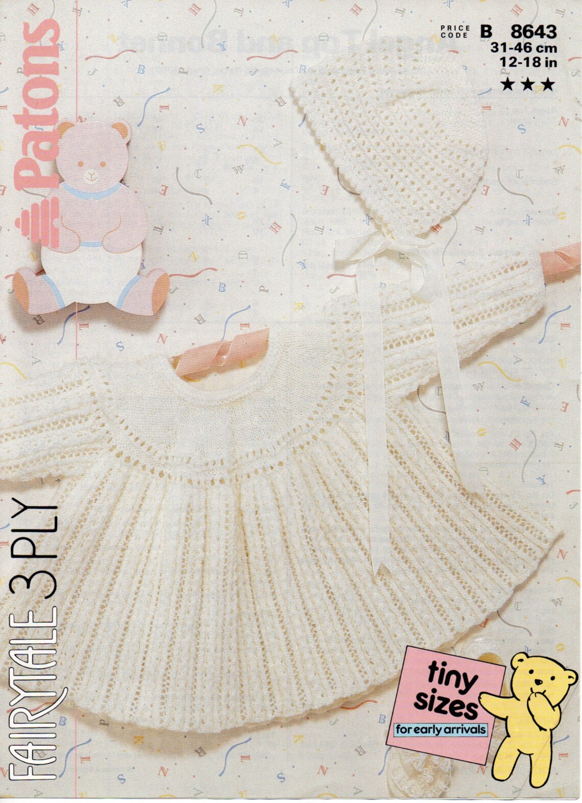 Baby Dress Knitting Pattern PDF Premature Baby Girls Angel Top - Etsy UK