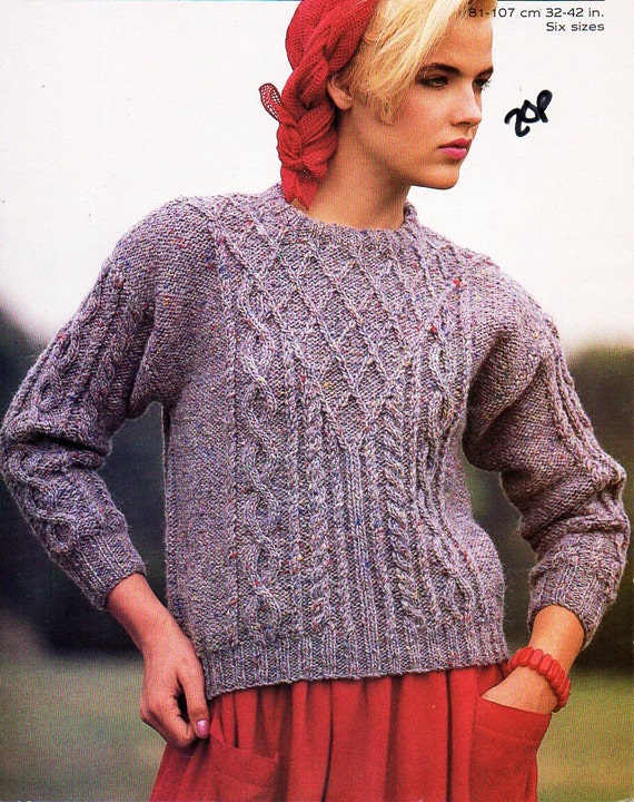ladies cable jumper