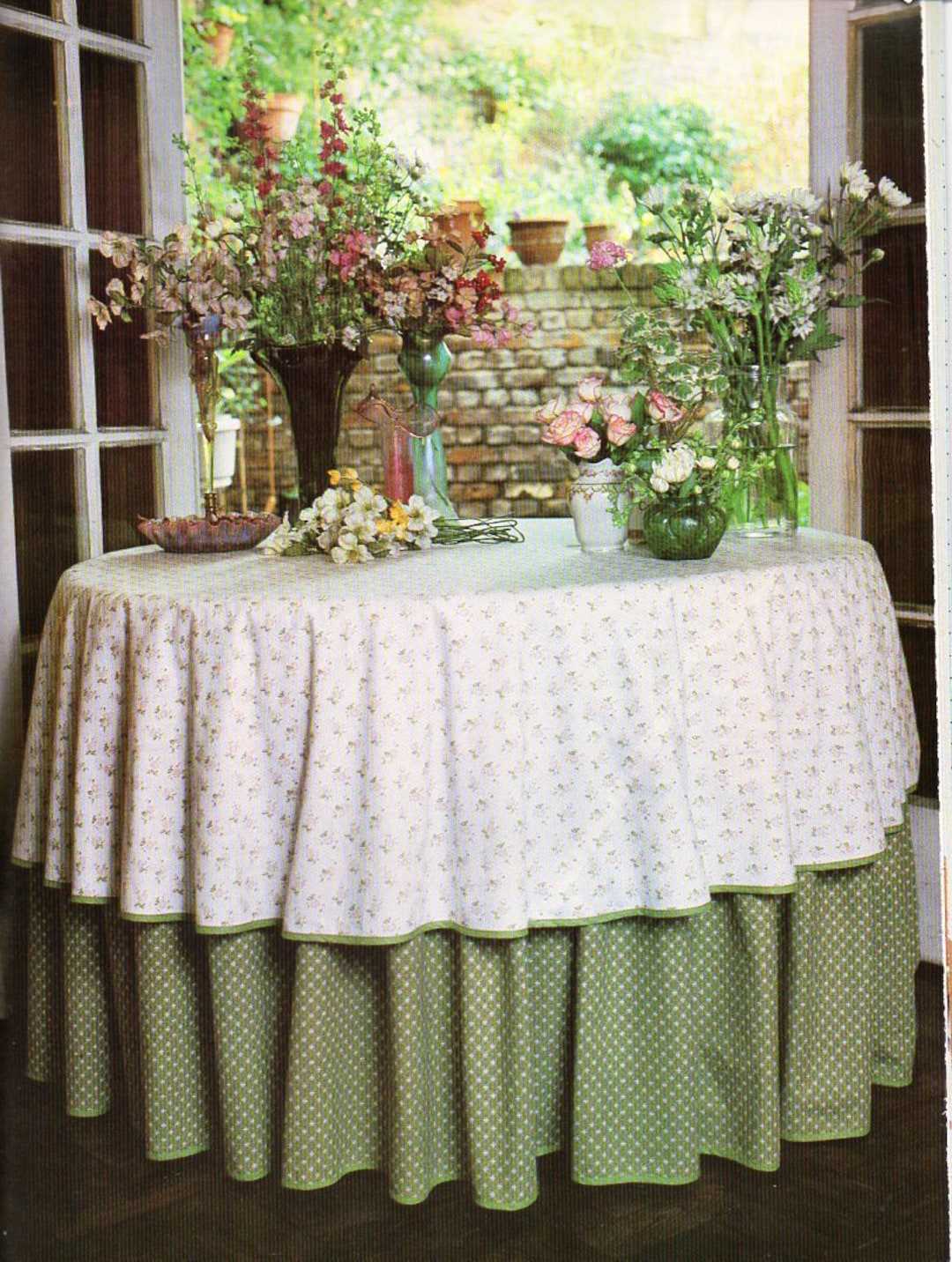 Circular Table Cloth Sewing Pattern PDF Tutorial Instructions Etsy UK