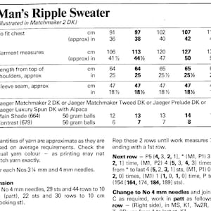 Mens Sweater Knitting Pattern Pdf Download Striped 2 Colour Jumper 36 ...