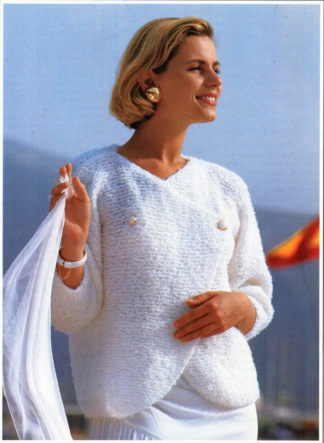 Womens Crossover Sweater Knitting Pattern PDF 4ply Ladies