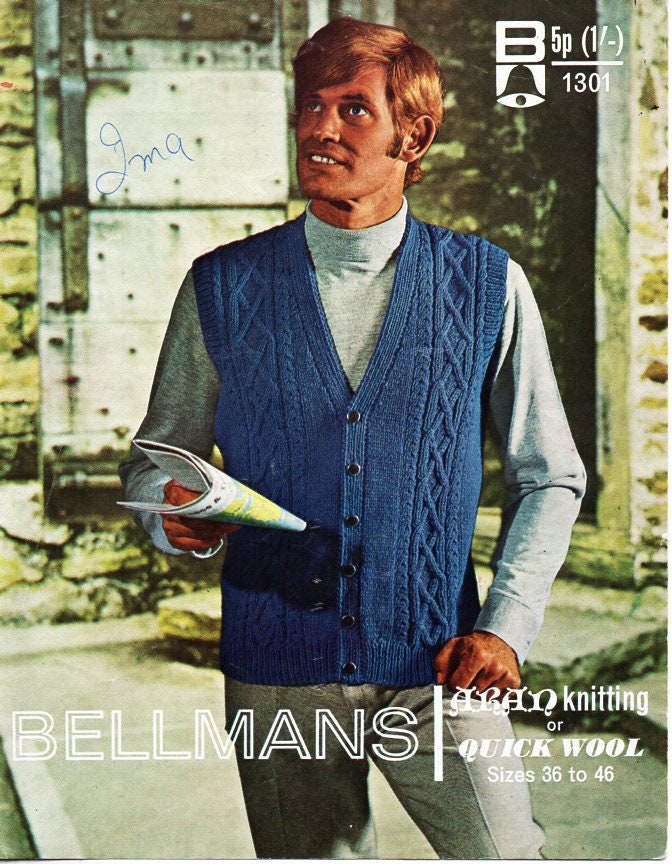 aran waistcoat pattern