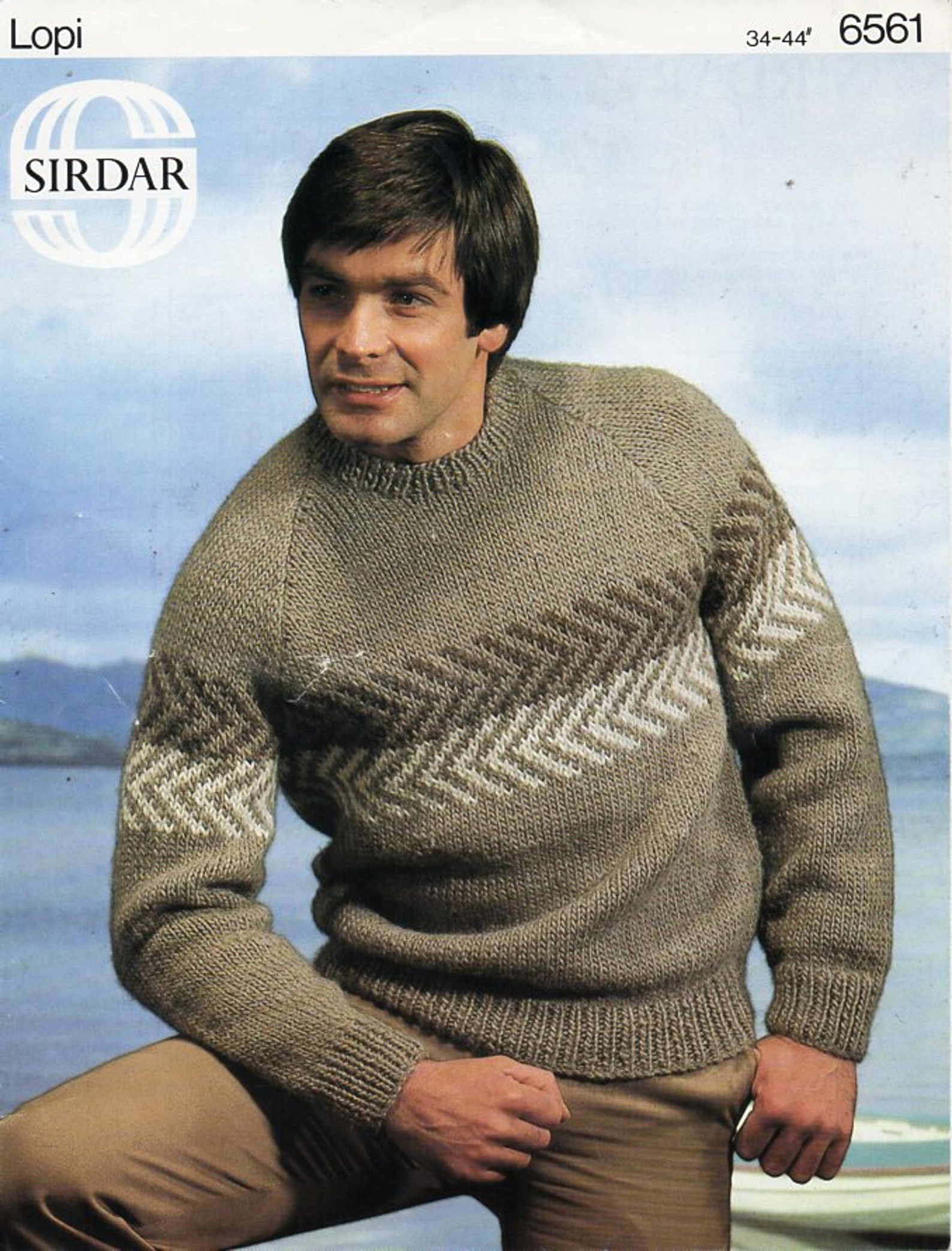 Mens Chunky Sweater Knitting Pattern PDF Bulky Mens Fair Isle Etsy UK