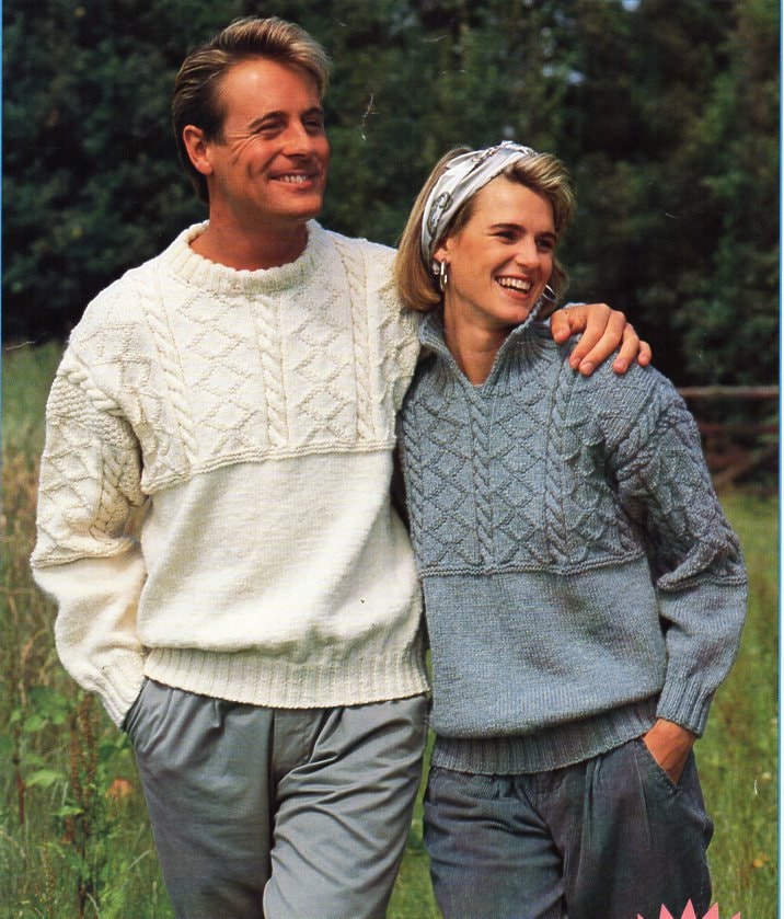 Womens Mens Guernsey Sweater Knitting Pattern Pdf Ladies Cable 