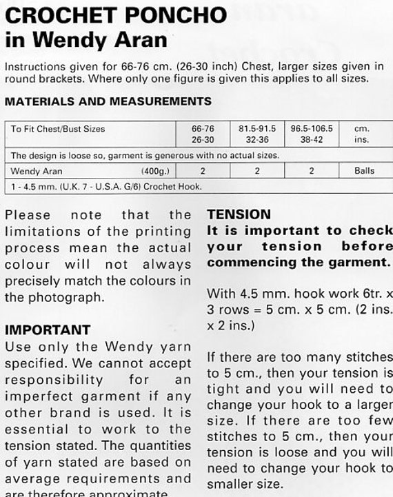 CROCHET Ladies and Girls Poncho 26 to 42 Inch Chest Aran Yarn Crochet  Pattern PDF Instant Download - Etsy