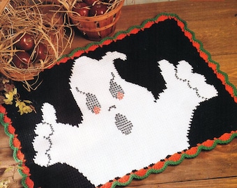 Halloween Ghost Rug Crochet Pattern, 24x31 inch (PDF Pattern)