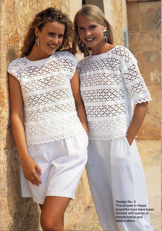 Crochet Crochet Pattern Crocheted Sweater Blouse Etsy