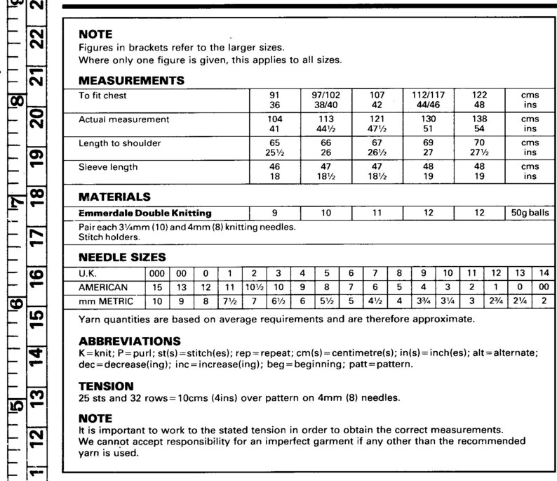 Mens Sweater Knitting Pattern Pdf Download Textured Jumper 36-48 Inch ...