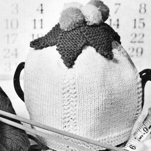 orange / lemon tea cosy cozy knitting pattern PDF tea cosy tea cozy cosies cozies DK light worsted 8ply pdf instant download