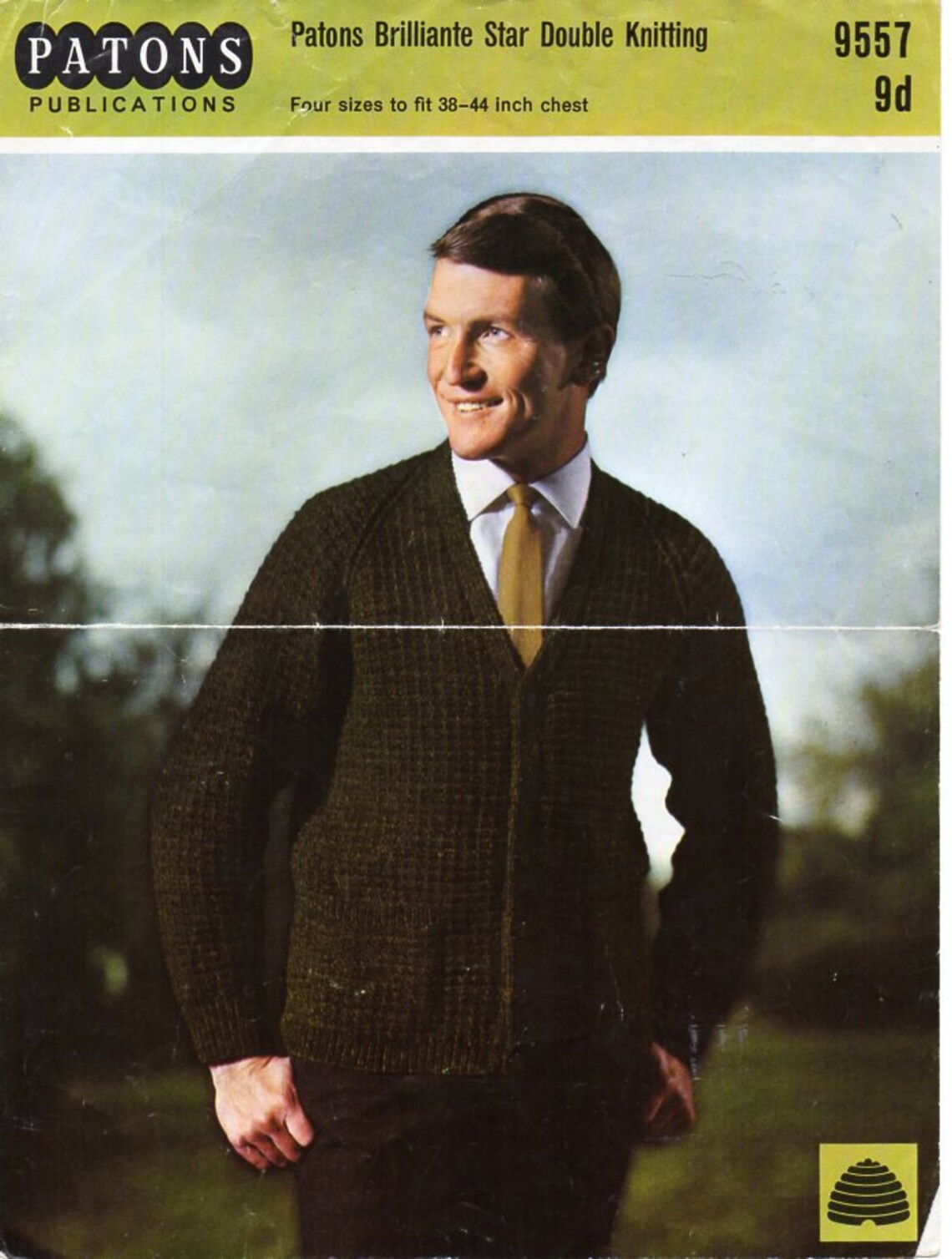 Vintage Mens Cardigan Knitting Pattern Pdf Mens Cardigan V Etsy UK